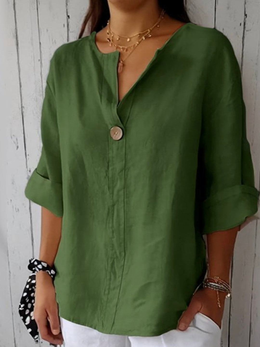 Deva™ | Casual V-Neck Blouse