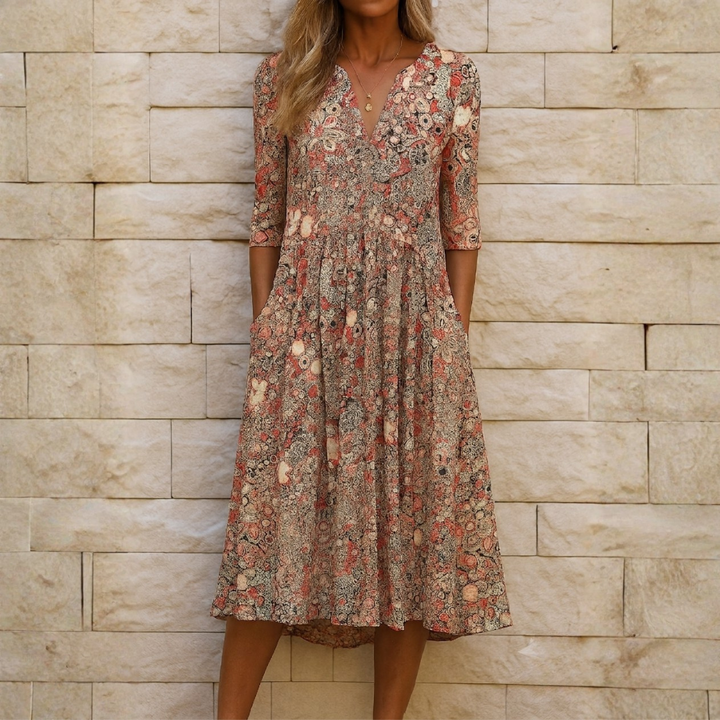 Harlow™ | Elegant Dress with V-Neck