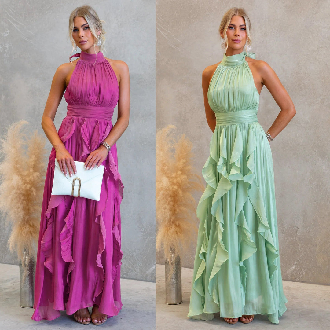 Celestia Ruffle Maxi Dress