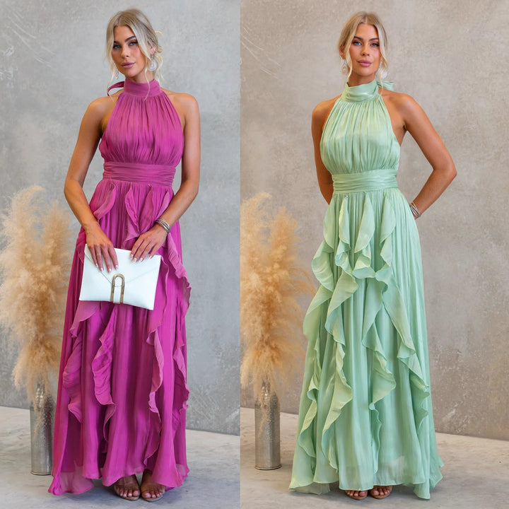 Celestia Ruffle Maxi Dress