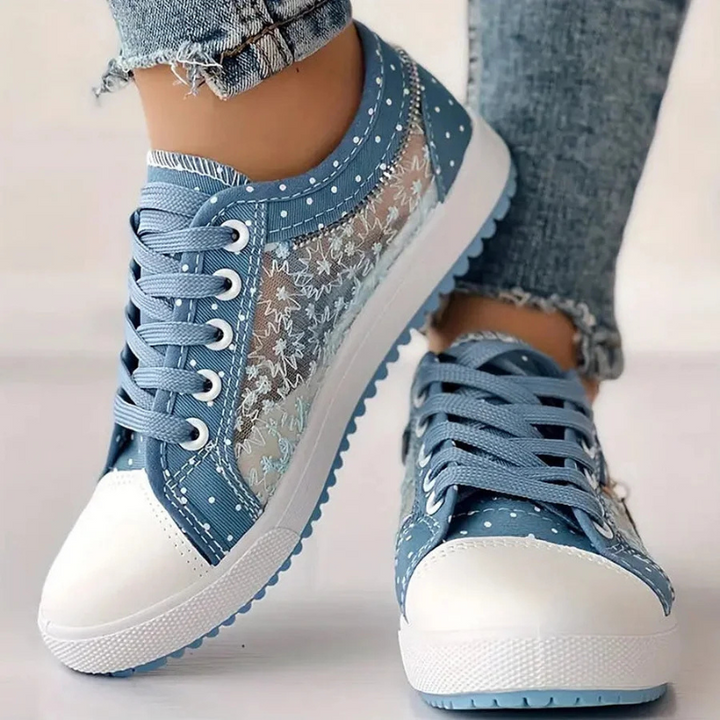Caro™ | Elegant Women's Sneaker with Floral Details
