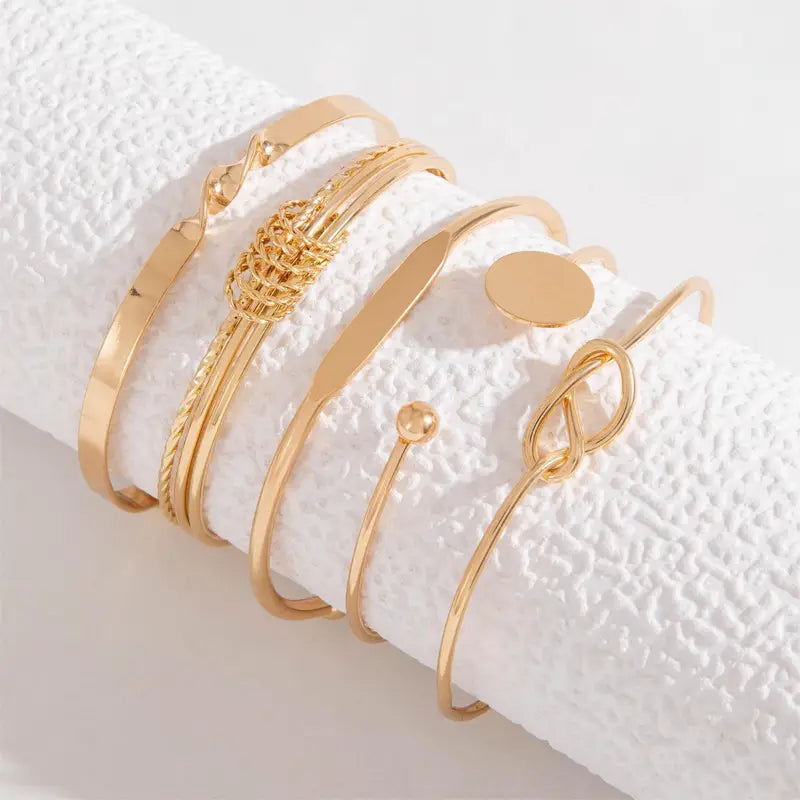Elegant Tied Bracelet Set | Gold