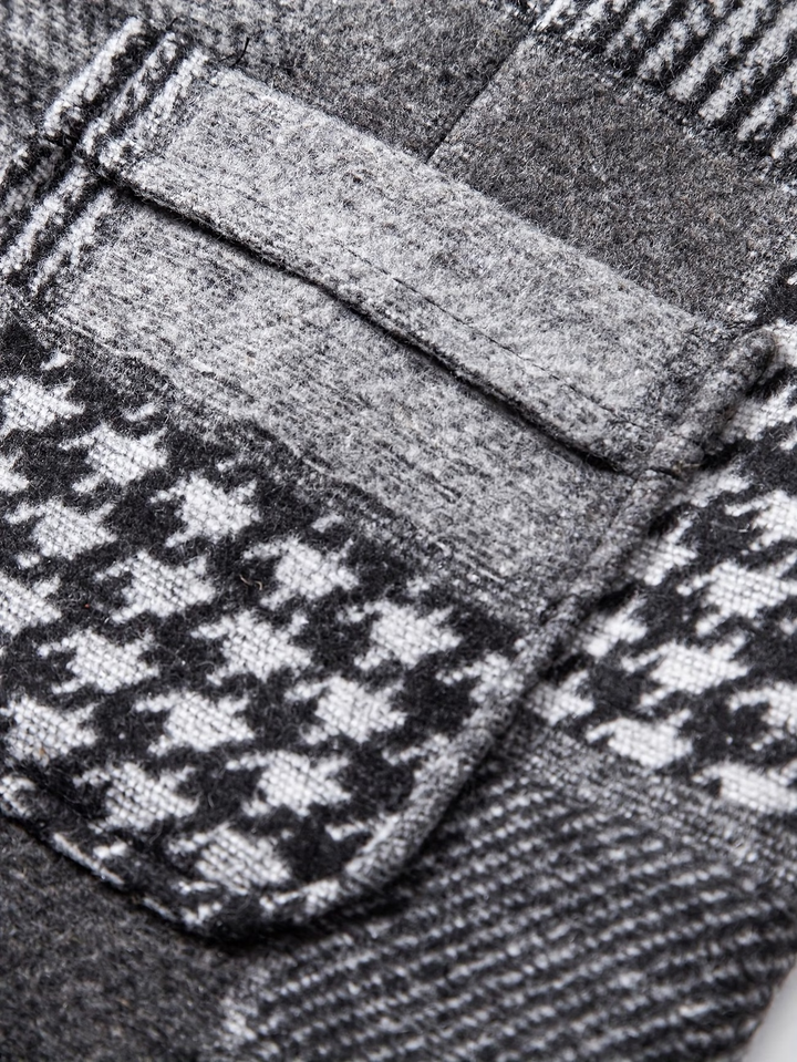 Leo™ | Patchwork Tweed Waistcoat with Herringbone Pattern