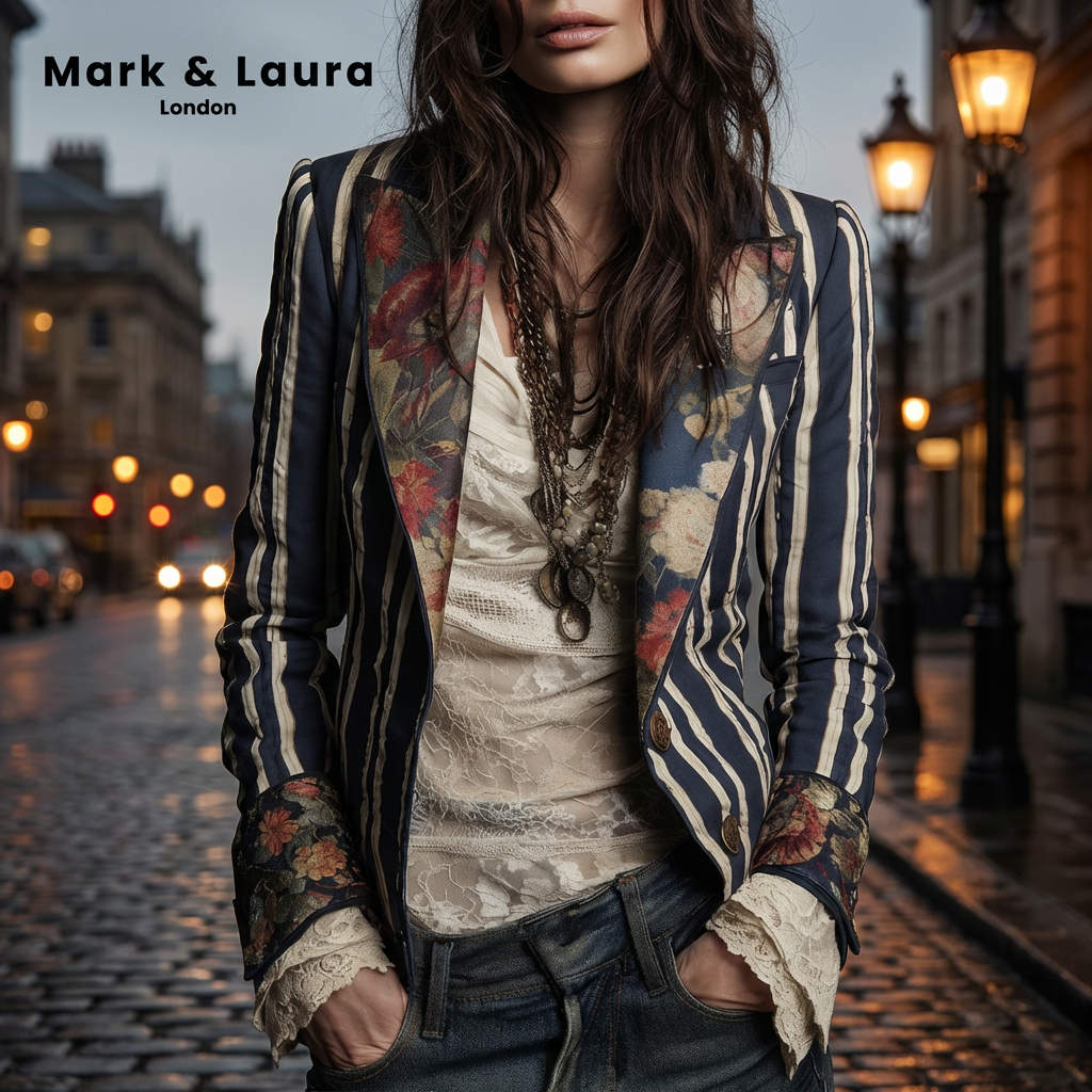 The Juniper™ | Bohemian Striped Blazer