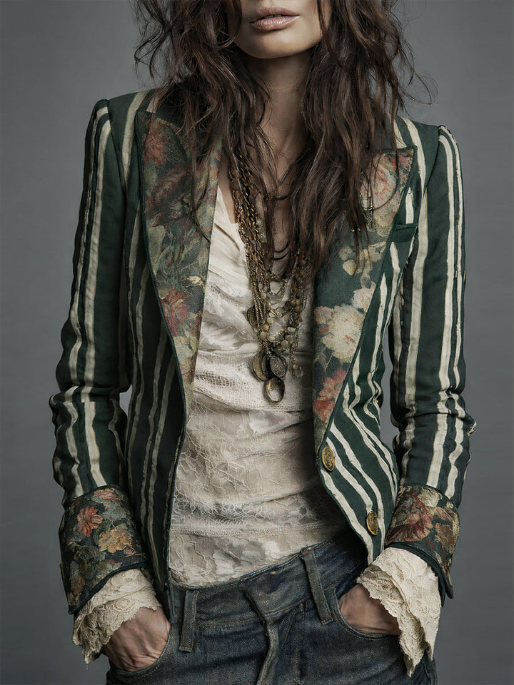 The Juniper™ | Bohemian Striped Blazer