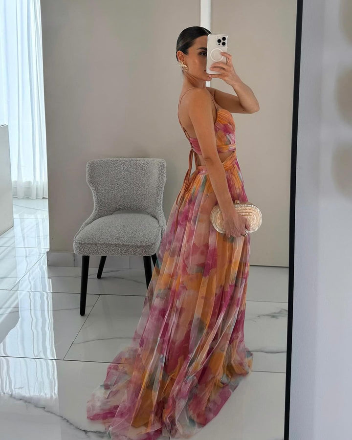 Giselle™ | Enchanting Maxi Dress with Floral Print