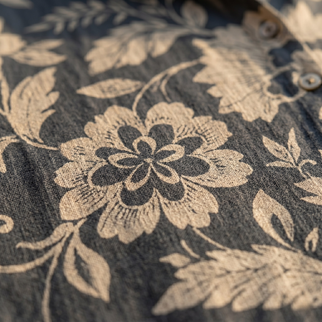 Chiara™ | Elegant Linen Blouse with Floral Print