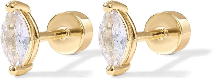 Pear-shaped Studs | Gold