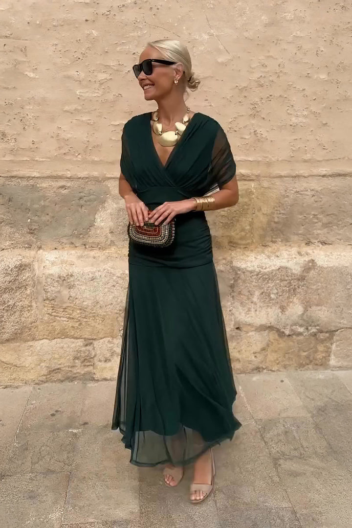 ANA | ELEGANT MAXI PLEAT DRESS