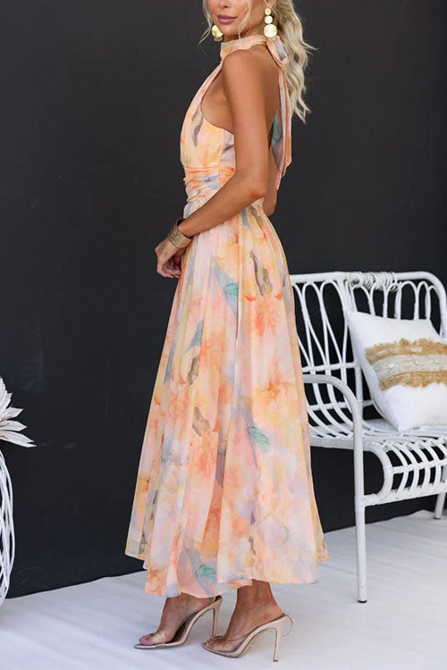 Halter™ - Maxi dress stampato