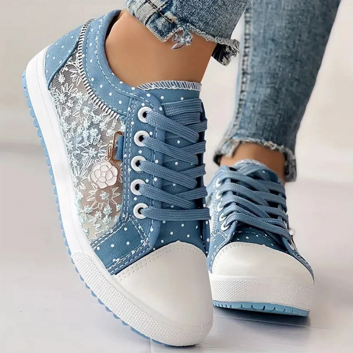 Caro™ | Elegant Women's Sneaker with Floral Details