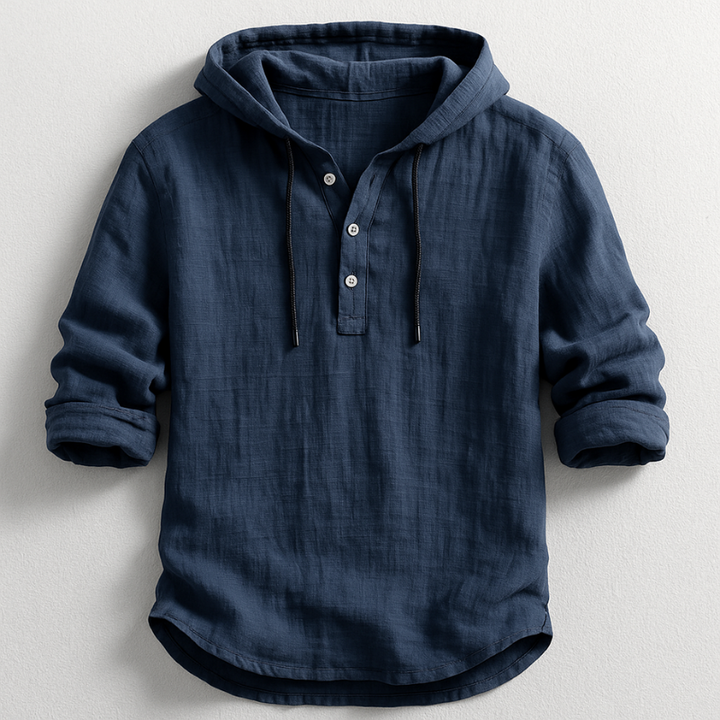 Lorenzo™ | Refinded Linen Hooded Shirt