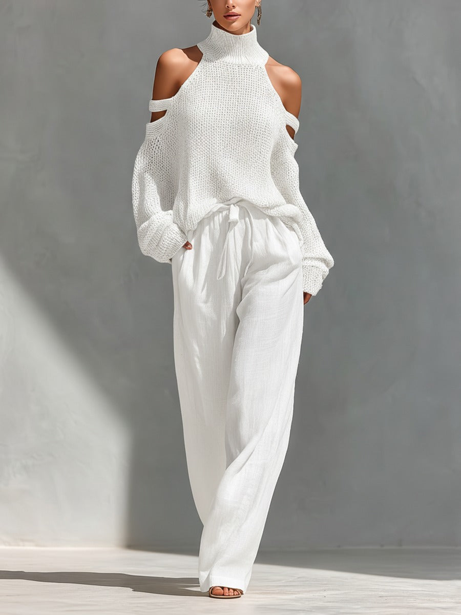 Camilla • Fashionable Knit and Linen Set