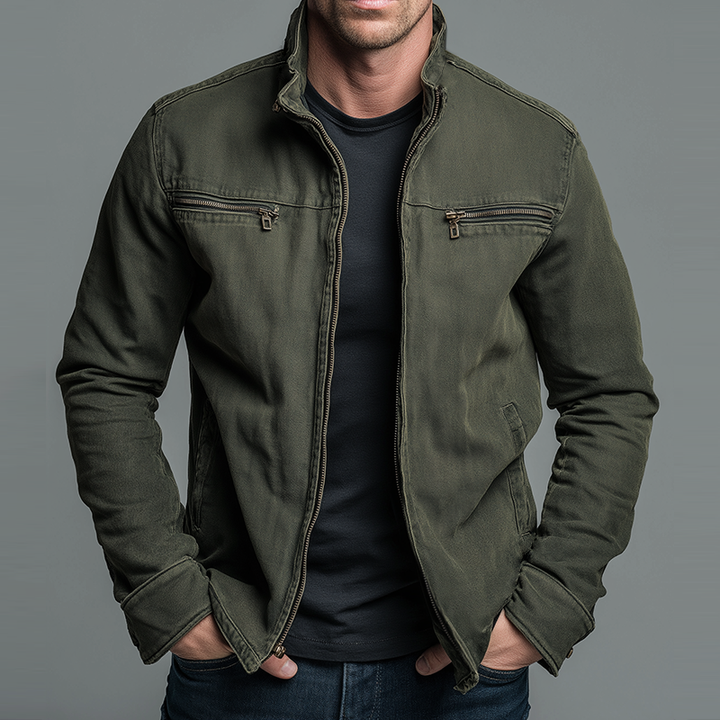 Cazel™ | Vintage Cotton Jacket with Zip Fastening