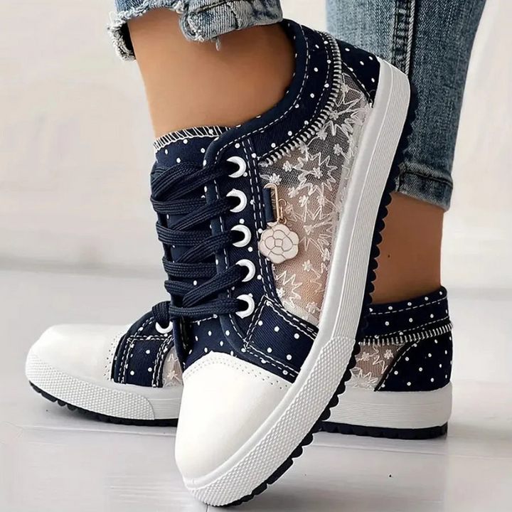 Caro™ | Elegant Women's Sneaker with Floral Details
