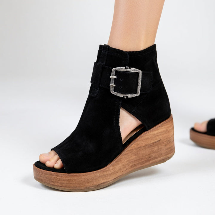 Runa™ | Modern Open-Toe Ankle Boots on A Platform