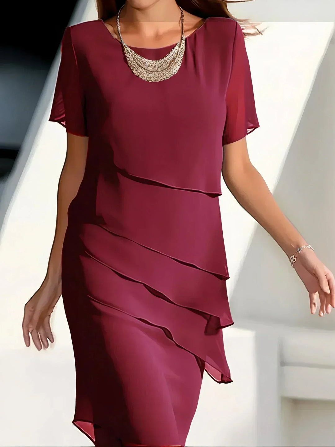 Kendra™ | Short Sleeve Elegant Dress
