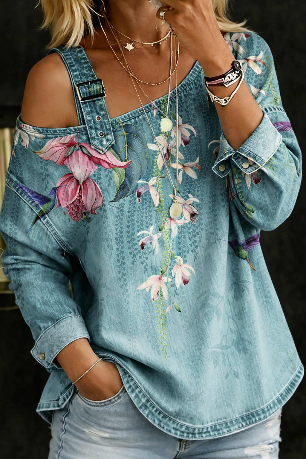 Danielle | Denim Décolleté