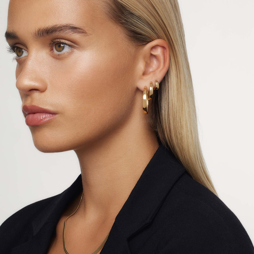 Vivid Gia Hoop Earrings | Gold