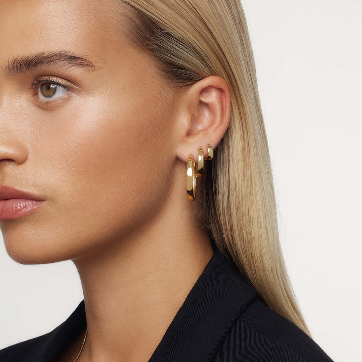 Vivid Gia Hoop Earrings | Gold