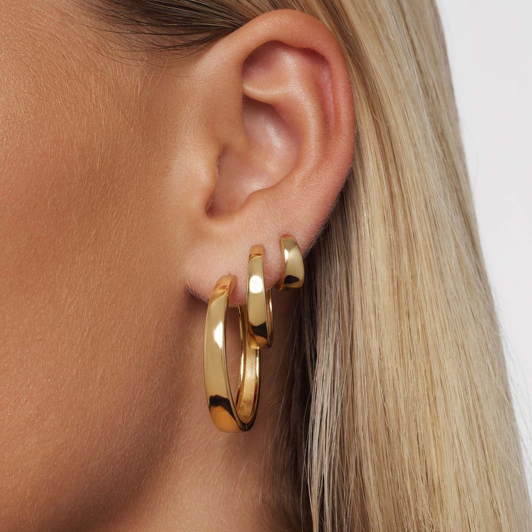 Vivid Gia Hoop Earrings | Gold