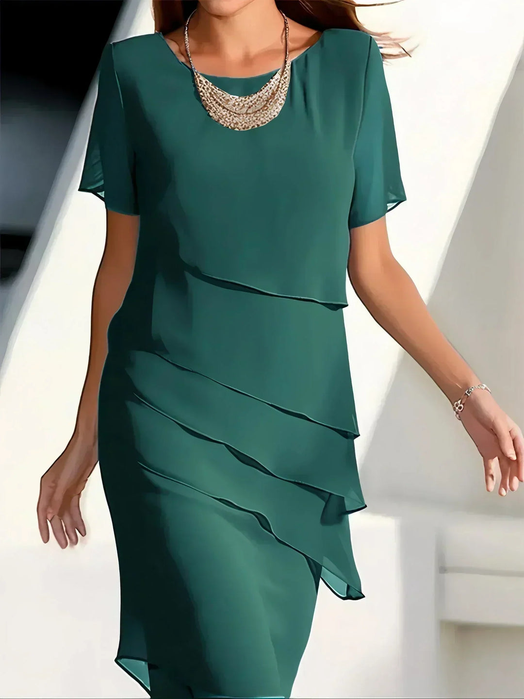 Kendra™ | Short Sleeve Elegant Dress