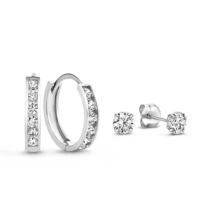 Dara Brillane Earring Set with Stone | Gold