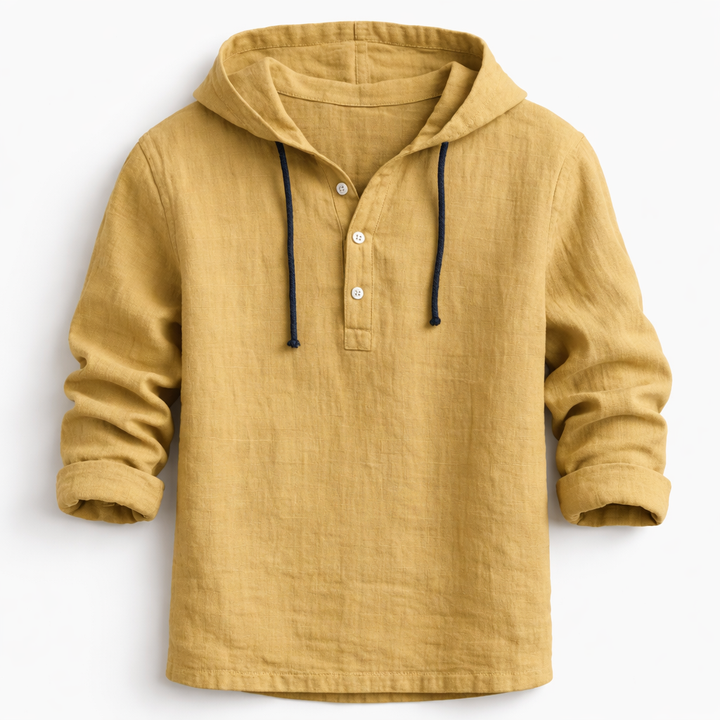 Mountain™ | Casual Linen Hooded Shirt