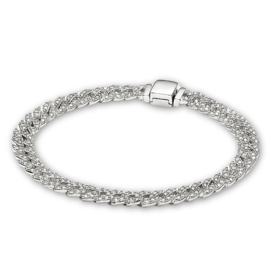 Cuban pavé bracelet | Gold