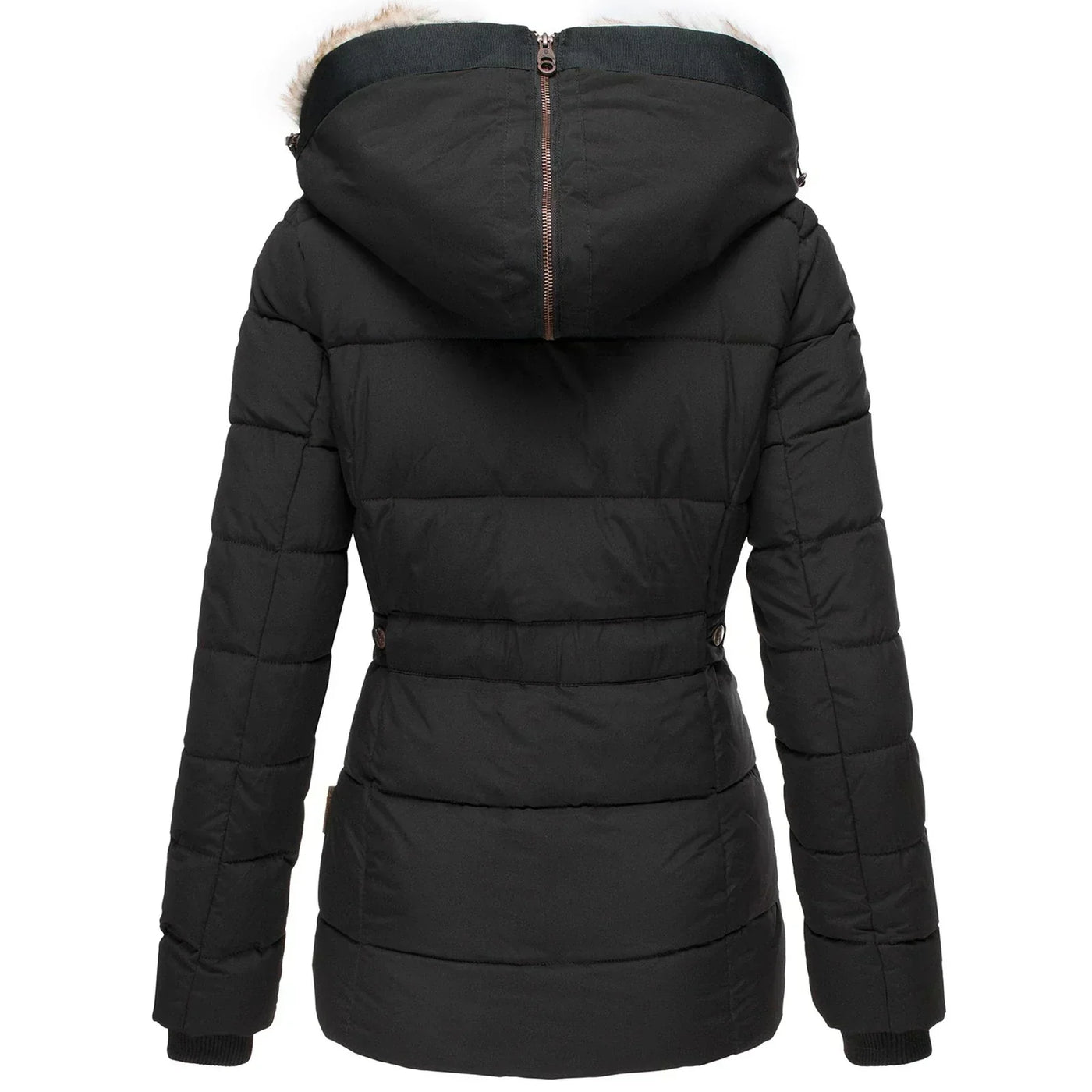 Warme Winterjas met Bontvoering voor Dames