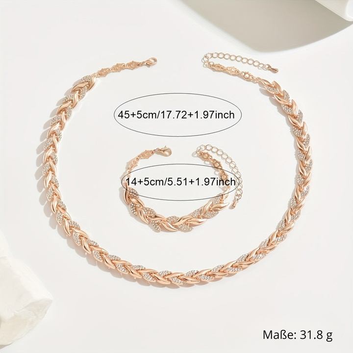 Elena™ | Elegant Fishtail Jewelry Set with Rhinestones