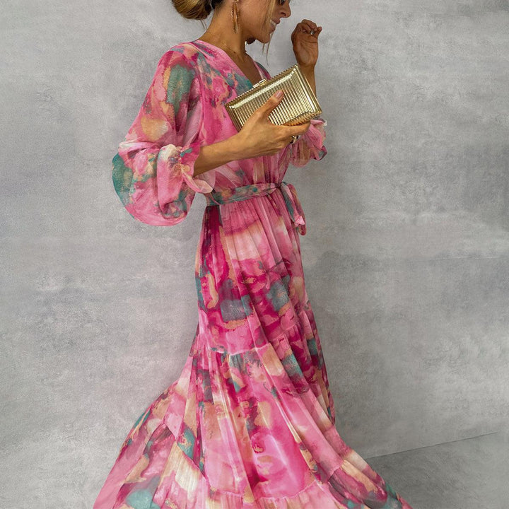 Floral Print Wrap Dress