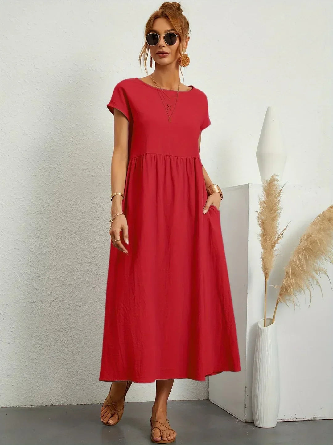 Gabrielle™ | Timeless Elegant Flowing Midi Dress