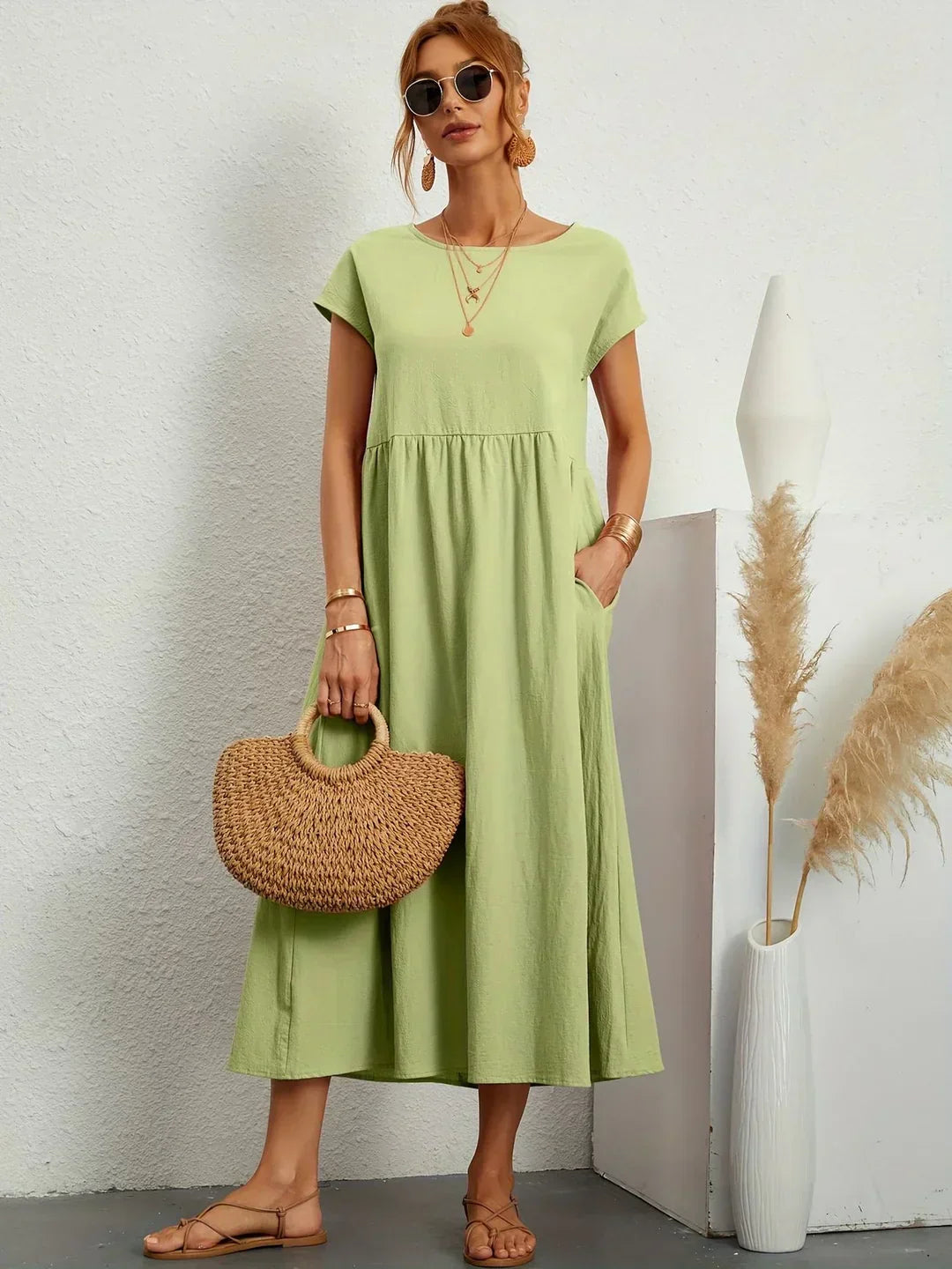 Gabrielle™ | Timeless Elegant Flowing Midi Dress