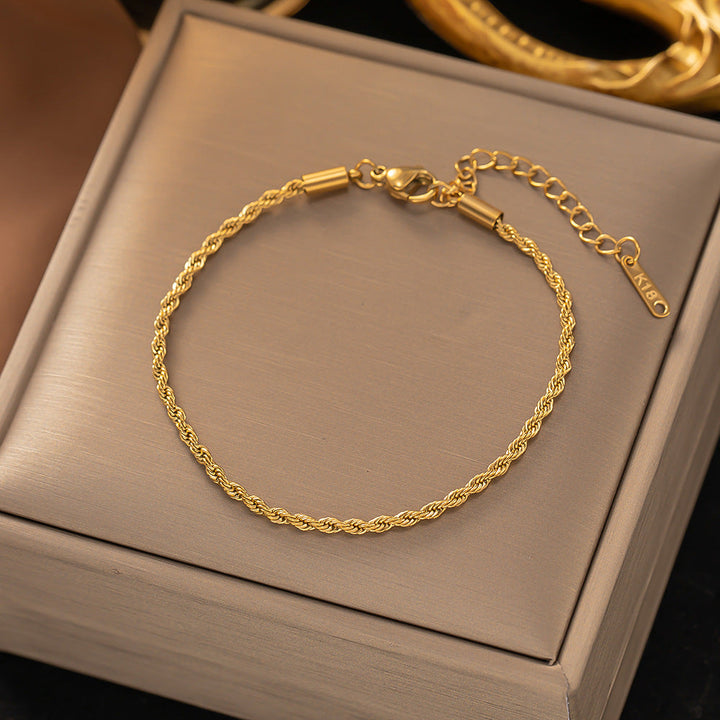 Twisted chain bracelet | Gold