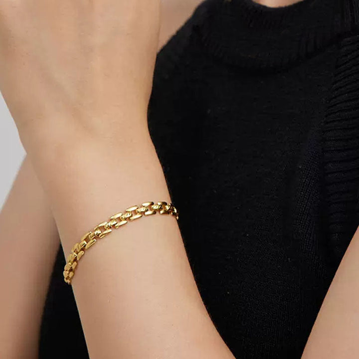 Chain Bracelet Timepiece | Gold