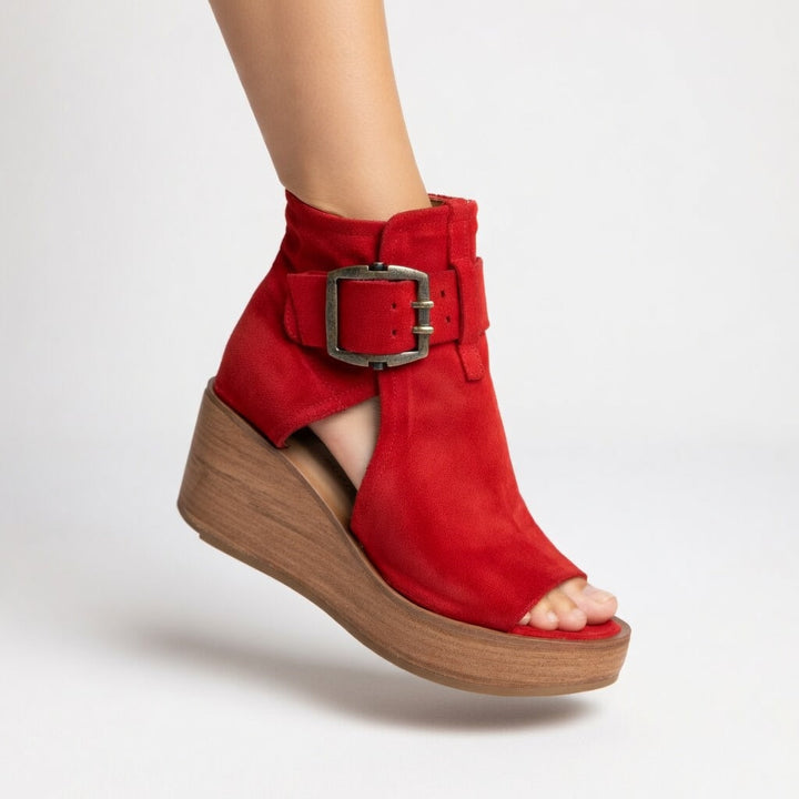Runa™ | Modern Open-Toe Ankle Boots on A Platform