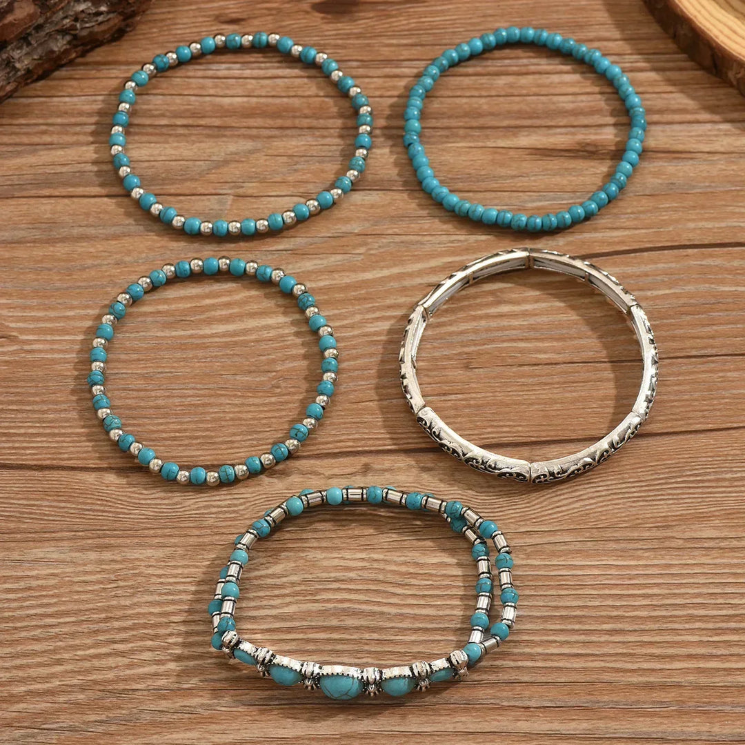Maëlys™ | Refined Turquoise Multi-Strand Bracelet