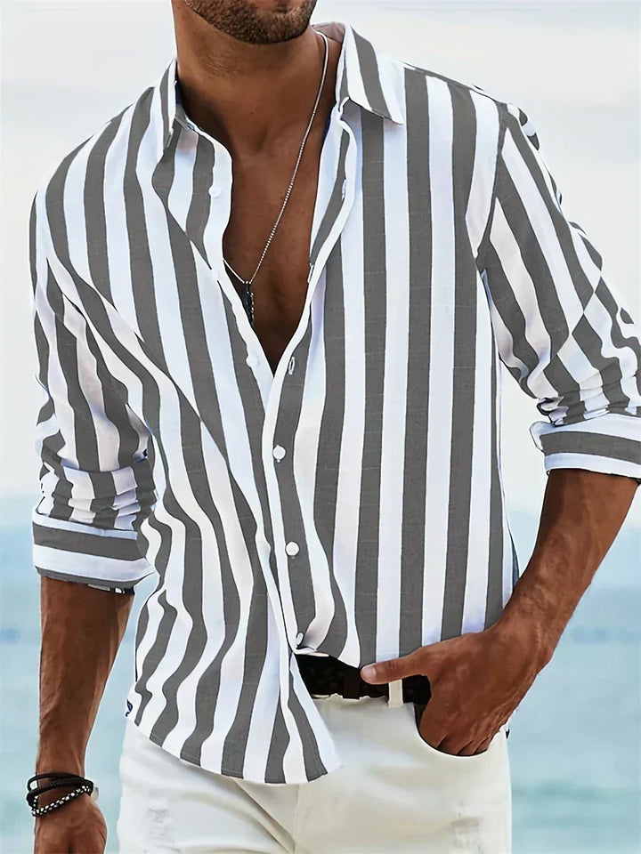 Leonard™ | Lightweight Summer Striped Shirt