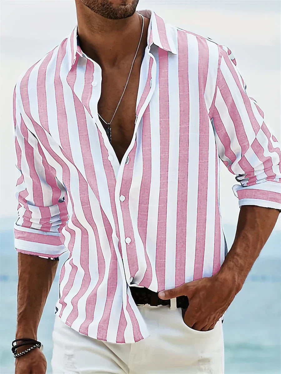 Leonard™ | Lightweight Summer Striped Shirt