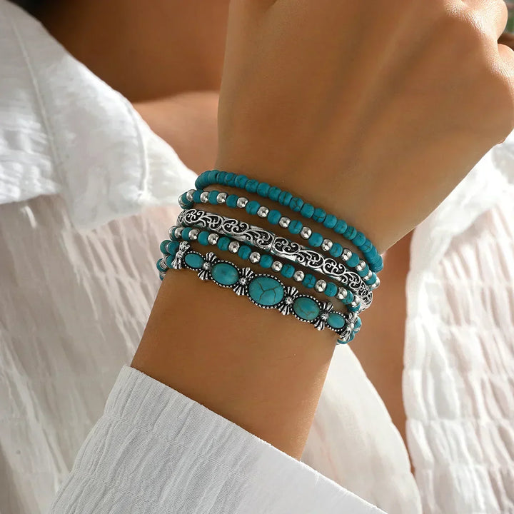 Maëlys™ | Refined Turquoise Multi-Strand Bracelet