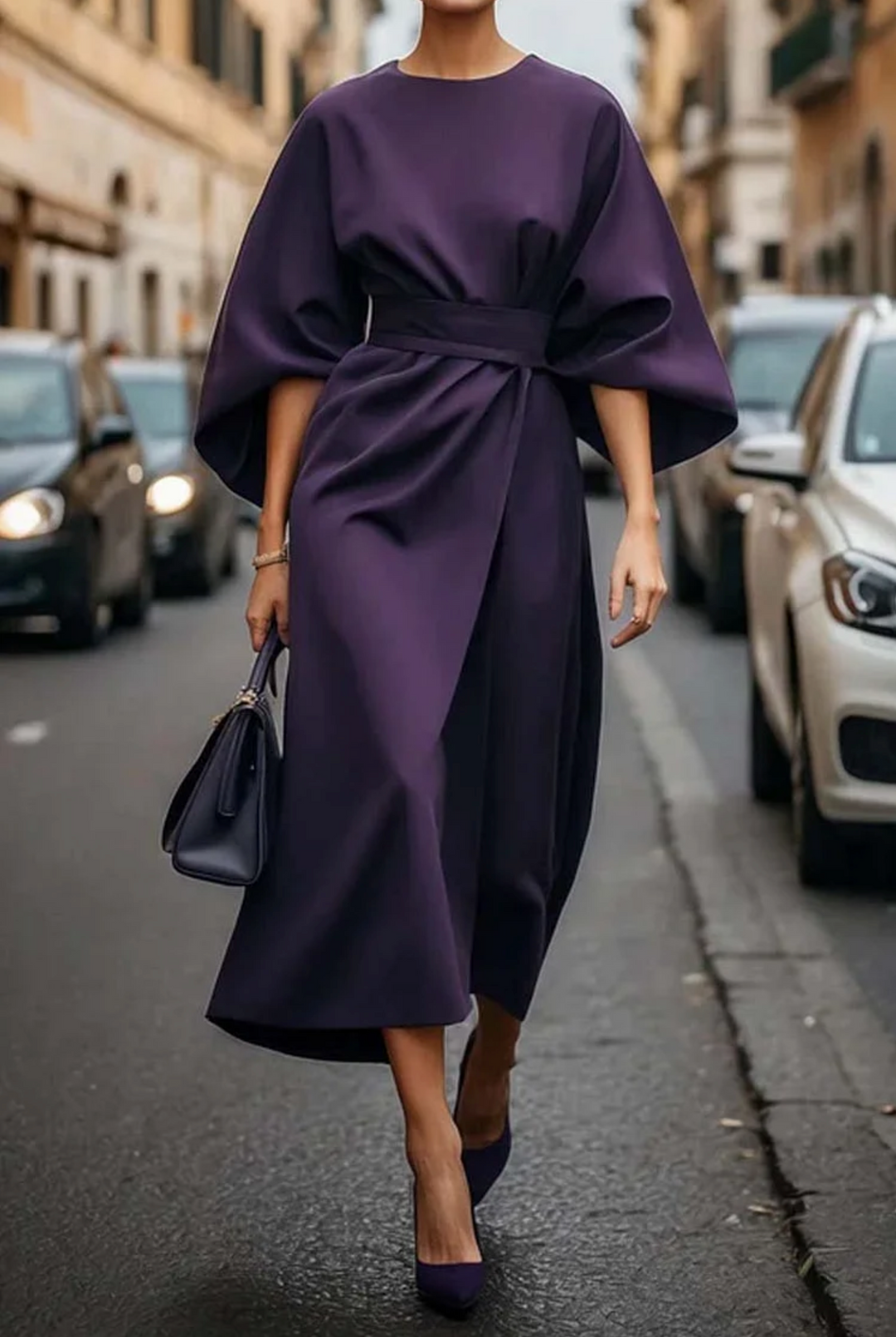 Maya™ | Elegant Dress with Lantern Sleeves