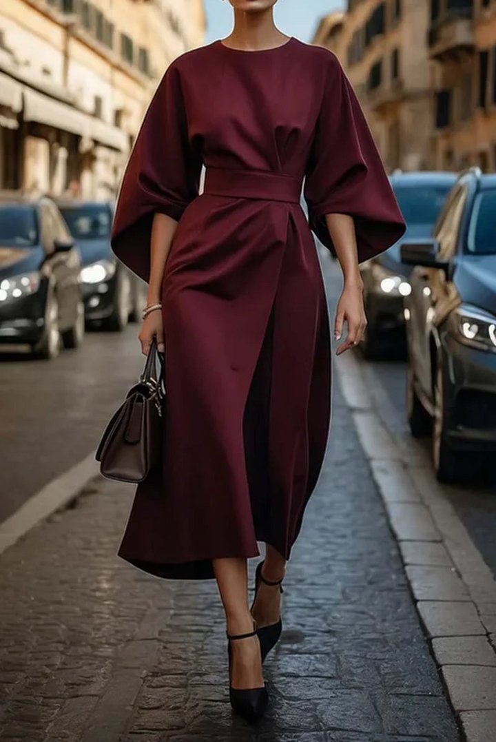 Maya™ | Elegant Dress with Lantern Sleeves