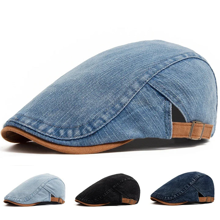 Tim™ | Denim Flat Cap – Timeless Style & Everyday Comfort