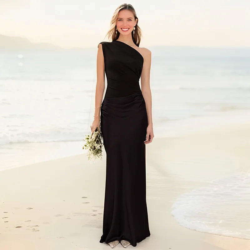 Maxi Dress with Guilt in Satin