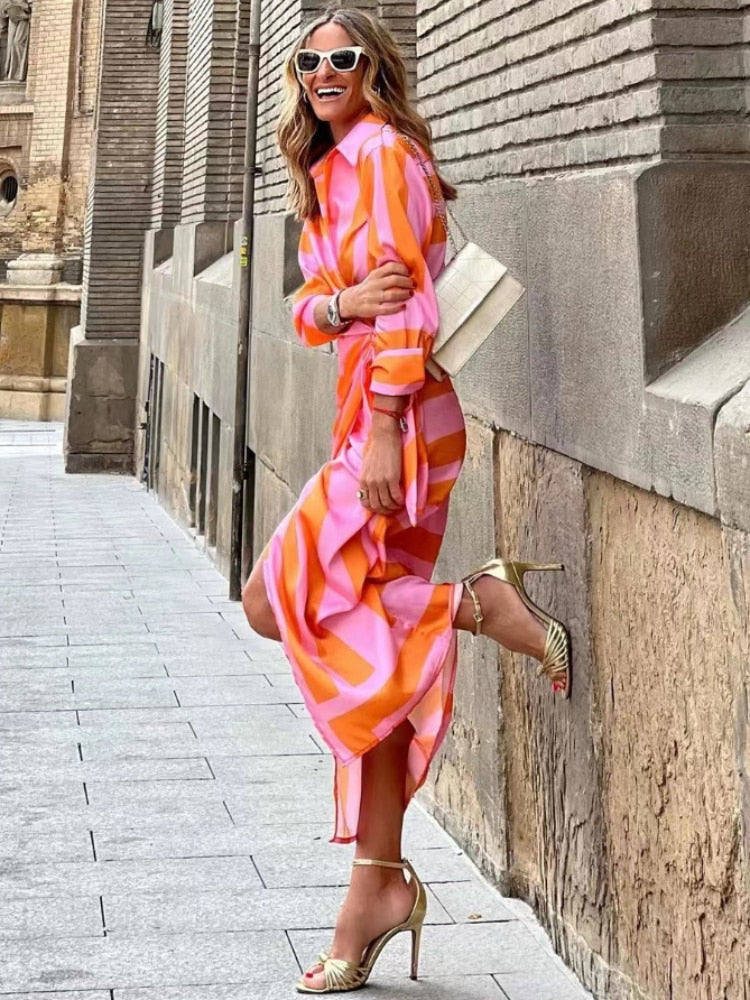 Elvina - Printed Wrap Dress