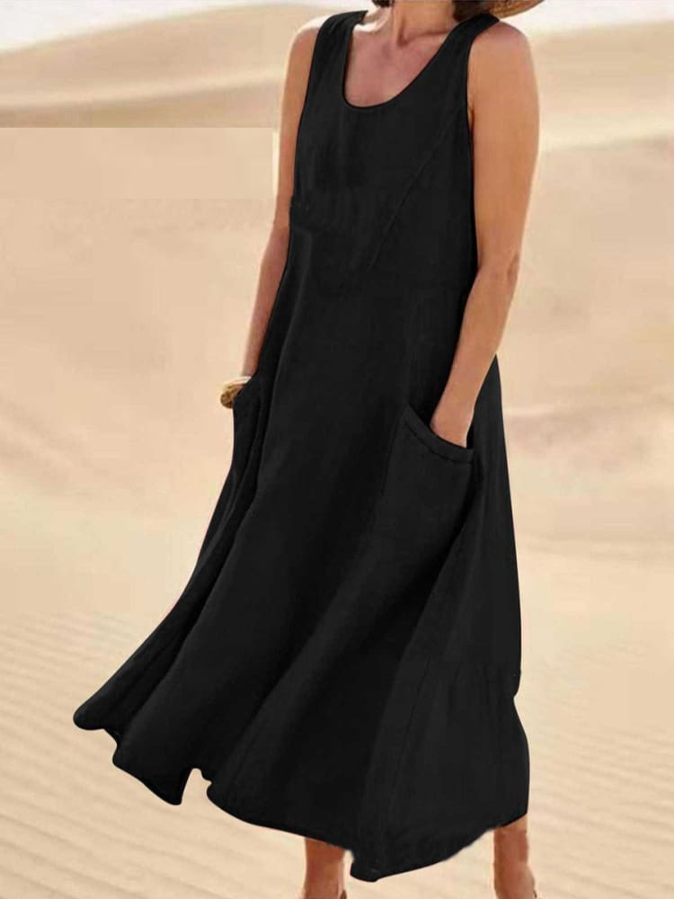 Emily™ | Elegant Linen Summer Dress