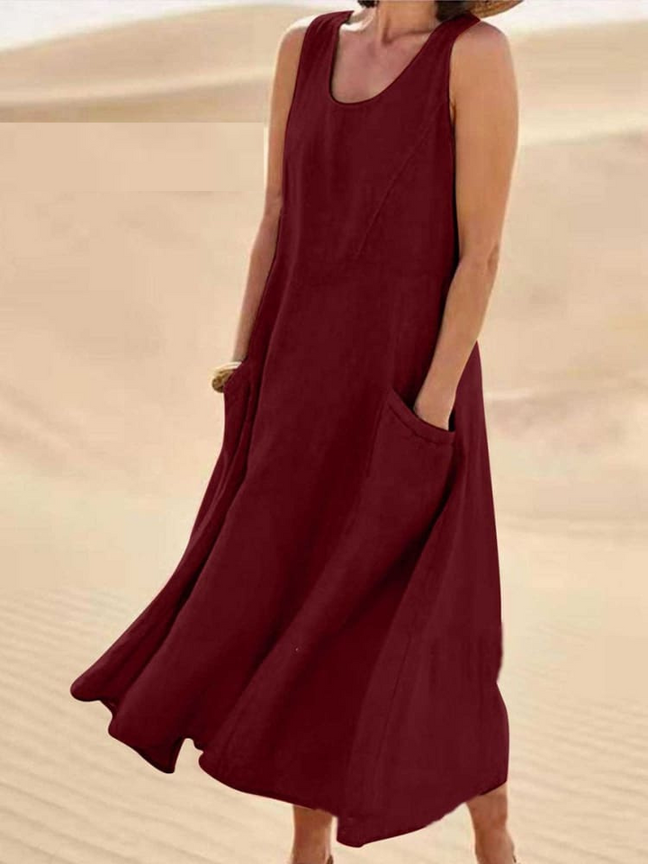 Emily™ | Elegant Linen Summer Dress