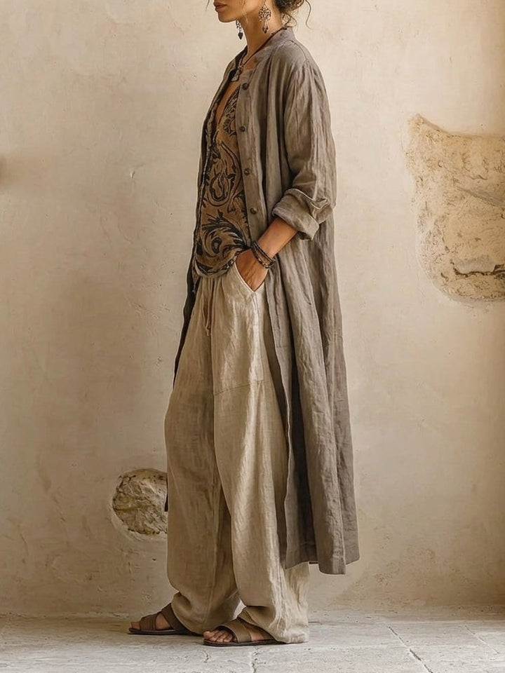Rose™ | Three-Piece Linen Set for Women
