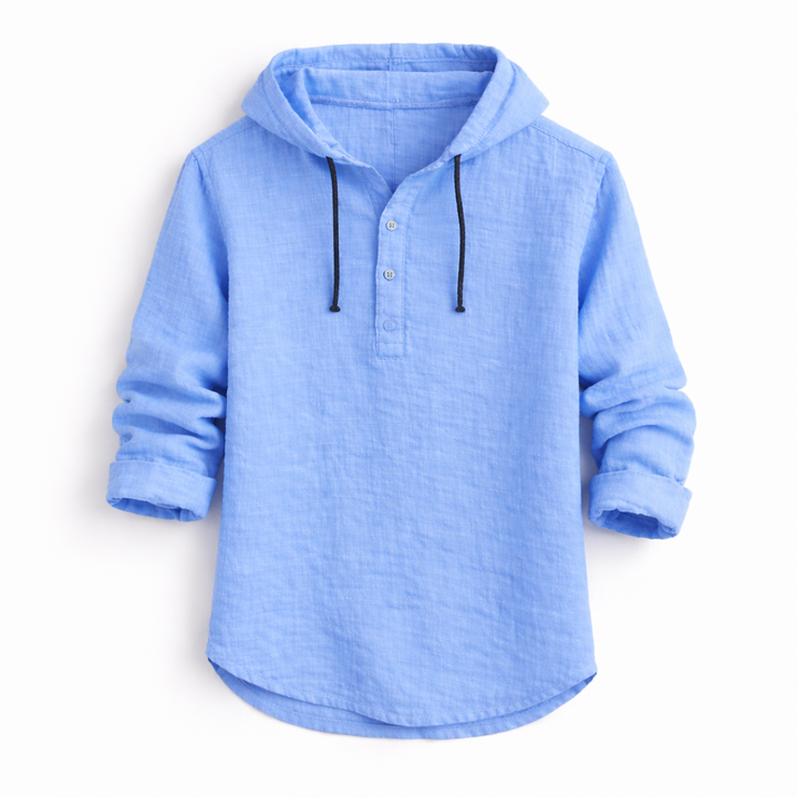 Mountain™ | Casual Linen Hooded Shirt